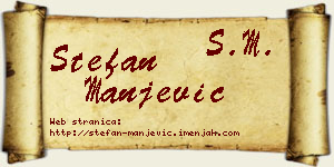 Stefan Manjević vizit kartica
